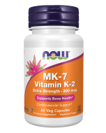 NOW Foods MK-7 Vitamin K-2, Extra Strength 300 mcg - 60 Veg Capsules