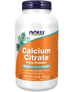 NOW Foods Calcium Citrate Pure Powder - 8 oz