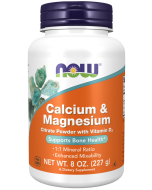 NOW Foods Calcium & Magnesium Powder - 8 oz.