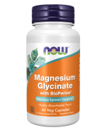 NOW Foods Magnesium Glycinate with BioPerine® - 60 Veg Capsules