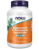 NOW Foods Magnesium & Potassium Aspartate - 120 Veg Capsules