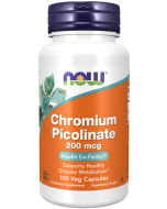 NOW Foods Chromium Picolinate 200 mcg - 100 Veg Capsules