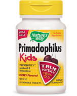 Nature's Way Cherry Primadophilus for Kids, Age 2-12, 30 Chewable Tablets