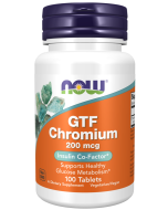 NOW Foods GTF Chromium 200 mcg Yeast Free - 100 Tablets