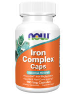 NOW Foods Iron Complex Caps - 100 Veg Capsules