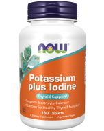 NOW Foods Potassium plus Iodine - 180 Tablets