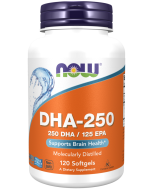 NOW Foods DHA-250 Fish Oil - 120 Softgels