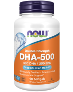 NOW Foods DHA-500 Fish Oil, Double Strength - 90 Softgels