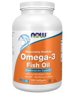 NOW Foods Omega-3 Fish Oil, Molecularly Distilled - 500 Softgels