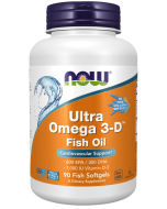 NOW Foods Ultra Omega 3-D™ Fish Oil (Fish Gelatin) - 90 Fish Softgels