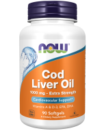 NOW Foods Cod Liver Oil, Extra Strength 1,000 mg - 90 Softgels