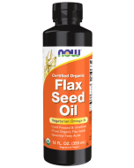 NOW Foods Flax Seed Oil Liquid, Organic - 12 fl. oz.