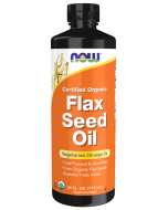 NOW Foods Flax Seed Oil Liquid, Organic - 24 fl. oz.