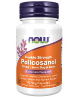 NOW Foods Policosanol, Double Strength 20 mg - 90 Veg Capsules