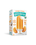 GoodPop Organic Dairy-Free Frozen Fruit Bars, Orange n' Cream, 4 Count