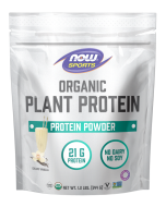 NOW Foods Plant Protein, Organic Creamy Vanilla Powder - 1.2 lbs.