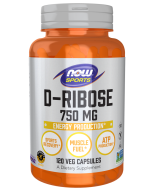 NOW Foods D-Ribose 750 mg - 120 Veg Capsules