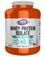 NOW Foods Whey Protein Isolate, Creamy Vanilla Powder - 5 lbs.