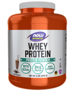 NOW Foods Whey Protein, Creamy Chocolate Powder - 6 lbs.