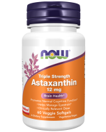 NOW Foods Astaxanthin 12 mg, Triple Strength - 60 Veggie Softgels