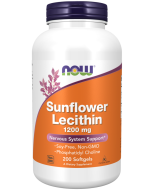 NOW Foods Sunflower Lecithin 1200 mg Soy-Free, Non-GMO - 200 Softgels