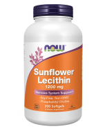 NOW Foods Sunflower Lecithin 1200 mg Soy-Free, Non-GMO - 200 Softgels