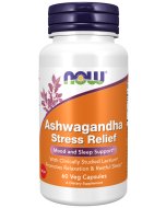 NOW Foods Ashwagandha Stress Relief - 60 Veg Capsules