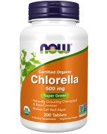 NOW Foods Chlorella 500 mg, Organic - 200 Tablets