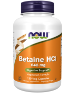 NOW Foods Betaine HCl 648 mg - 120 Veg Capsules