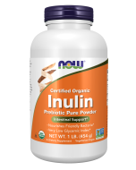 NOW Foods Inulin Prebiotic Pure Powder, Organic - 1 lb.