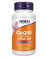 NOW Foods CoQ10 60 mg with Omega 3 Fish Oil - 60 Softgels