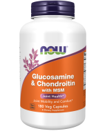 NOW Foods Glucosamine & Chondroitin with MSM - 180 Veg Capsules