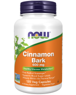 NOW Foods Cinnamon Bark 600 mg - 120 Veg Capsules