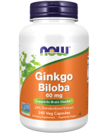 NOW Foods Ginkgo Biloba 60 mg - 240 Veg Capsules