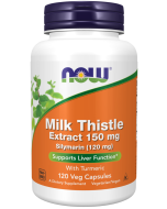 NOW Foods Milk Thistle Extract 150 mg Silymarin (120 mg) - 120 Veg Capsules