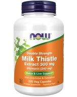 NOW Foods Milk Thistle Extract, Double Strength 300 mg - 200 Veg Capsules