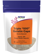 NOW Foods Empty Capsules, Gelatin, Triple "000" - 200 gel caps