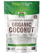 NOW Foods Coconut, Organic, Unsweetened & Shredded - 10 oz.