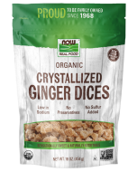 NOW Foods Ginger Dices, Crystallized & Organic - 16 oz.