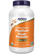 NOW Foods Psyllium Husk Powder, Organic - 12 oz.