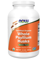 NOW Foods Whole Psyllium Husks, Organic - 12 oz.