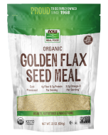 NOW Foods Golden Flax Seed Meal, Organic - 22 oz.