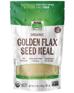 NOW Foods Golden Flax Seed Meal, Organic - 12 oz.