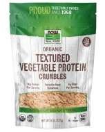 NOW Foods Textured Vegetable Protein Crumbles, Organic - 8 oz.