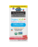 Garden of Life Dr. Formulated Probiotics Organic Kids+, Shelf Stable, Watermelon Flavor, 30 Chewables