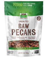 NOW Foods Pecans, Raw & Unsalted - 12oz