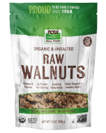 NOW Foods Walnuts, Organic, Raw & Unsalted - 12 oz.