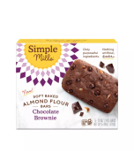 Simple Mills Soft Baked Almond Flour Bars, Chocolate Brownie - Front view