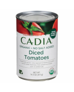 Cadia No Salt Added Diced Tomatoes - Front view