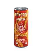 Odyssey Elixir Strawberry Passion Fruit Revive Sparkling Mushroom Energy Drink - Front view